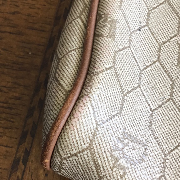 Christian Dior Vintage Leather and Monogram coated canvas Cosmetic bag. - Picture 7 of 12